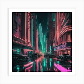 Neon City 11 Art Print