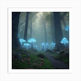 A Mysterious Enchanted Forest Shrouded Image 1 Art Print
