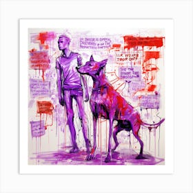 'Dog' Splash Color Explosion Art Print