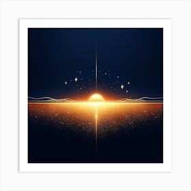 Sunset Over The Ocean 2 Art Print