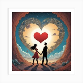 Loving Couple Art Print