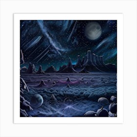 Space Landscape 7 Art Print