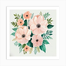 Pink Flowers Art Print