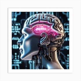 Cyborg Brain 7 Art Print