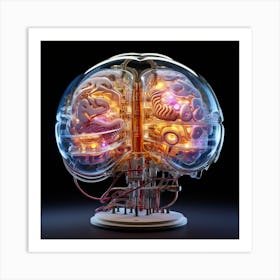 Brain On A Stand Art Print