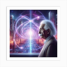 Albert Einstein 8 Art Print