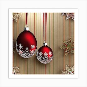 Christmas Ornaments 18 Art Print