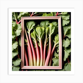 Rhubarb In A Frame 6 Art Print