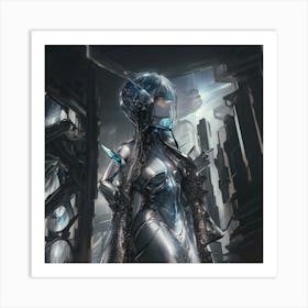 Stellar Enigma: A Neo-Noir Odyssey Art Print