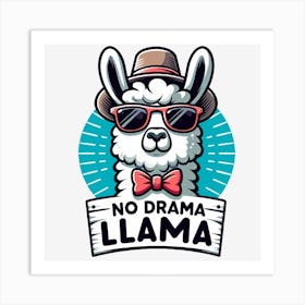 No Drama Llama Art Print