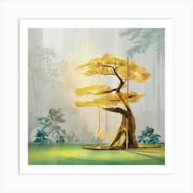 Golden Tree Art Print