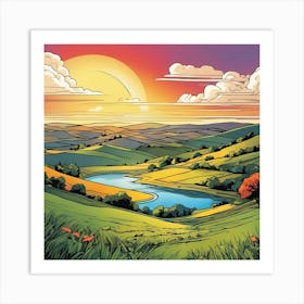 Landscape Painting 20 Art Print