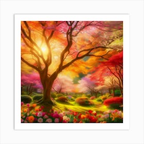 Tulip Garden Art Print