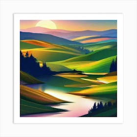 Landscape Painting 77 Art Print