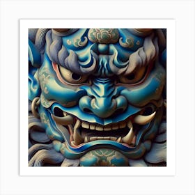 Blue Oni Art Print