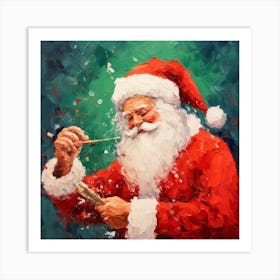 Santa Claus Painting 1 Art Print