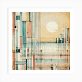 Vertical Town 03 Art Print