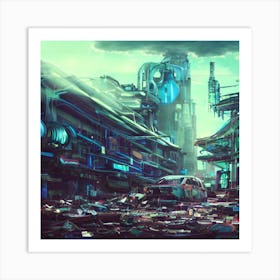 Futuristic City apocalyptic Art Print