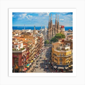 View Of Barcelona Art Print