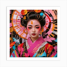 Creative Geisha Artwork 6 Art Print