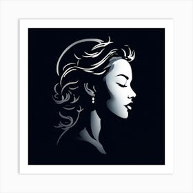 Portrait Of A Woman, frame of women with black and white theme, best wall art Art Print