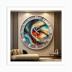 Abstract Wall Clock Art Print