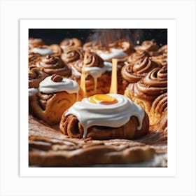 Cinnamon Bun Volcanos Art Print