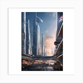 Futuristic City 5 Art Print