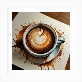 Coffee Painting Art Print