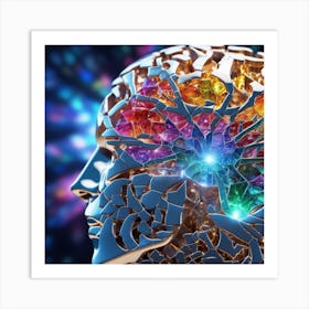 Fractal Brain Art Print