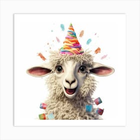 Sheep With A Hat Art Print