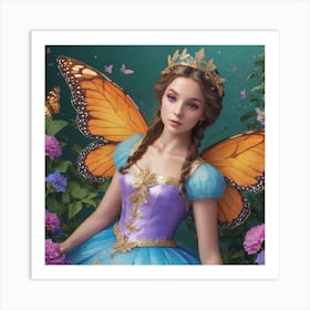 Butterfly Princess 1 Art Print