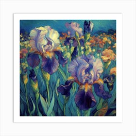 Iris Field Vincent Van Gogh Art Print 1 Art Print