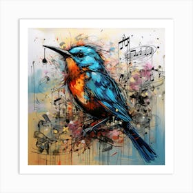 Bird Of Music Art Print