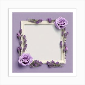 Frame With Roses 4 Art Print