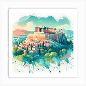 Athens Cityscape Art Print