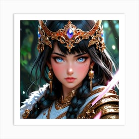 Default A Gracefully Fierce Anime Warrior Princess Her Intrica 2 (9) Art Print