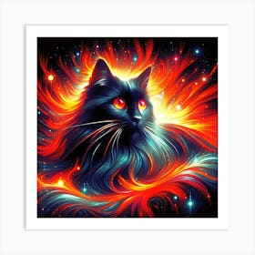 Feline Cat Creative Artwork Illustration 146 Art Print