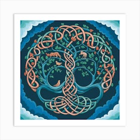 A Celtic Tree Of Life Illustration With 1sboxqfwtyy8bl3xogei1a Y Vupbmfrtky2g4pgexugq Art Print