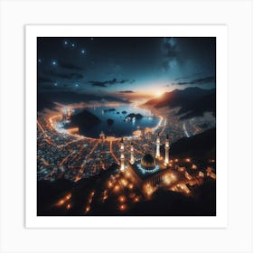 Islamic City At Night 2 Art Print