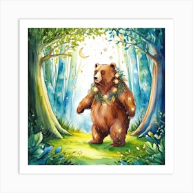 Bear In The Forest Art Print