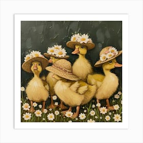 Ducklings Fairycore Painting 11 Art Print