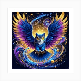 Owl Flying 1 Art Print