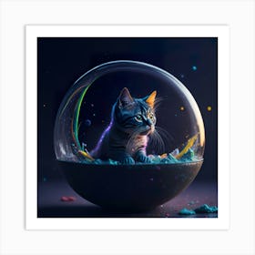 Cat Galaxy (8) Art Print