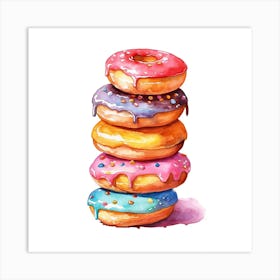 Stack Of Sprinkles Donuts 1 Art Print