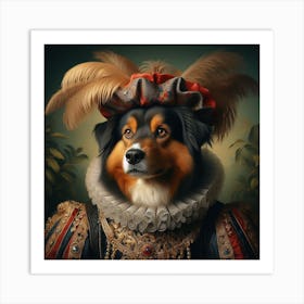 Portrait Of A Dog Art Print