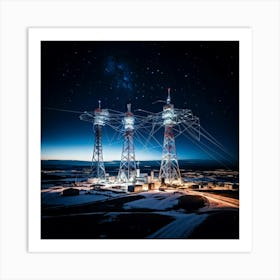 An Abstract Representation Of Britains Telecom Achievements Captured Overseas In Concept Art Its (6) Art Print