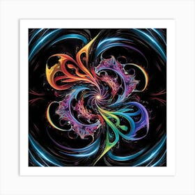 Leonardo Phoenix A Surreal Dreamlike Scene Featuring A Mesmeri 2 Art Print