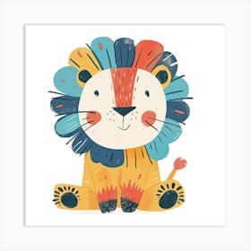 Charming Illustration Lion 4 Art Print