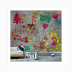 Graffiti Wall Mural Image 1 Art Print